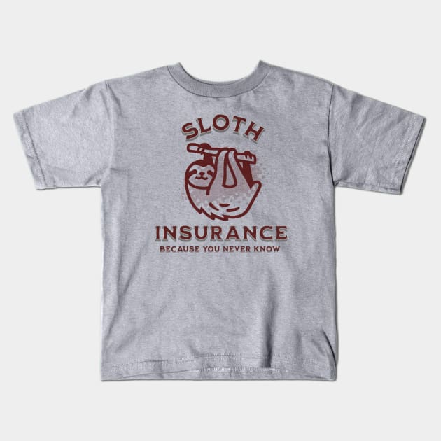 Sloth Insurance Kids T-Shirt by Farm Road Mercantile 